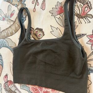 Anthropologie dark green Ribbed Tank